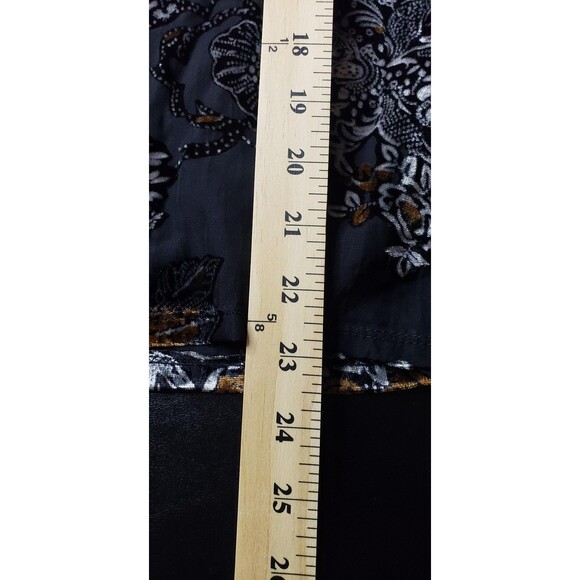 Koko + Mason Floral Blouse M Black Velvet Burnout WhimsiGoth Dark Fairy Witchy - Picture 13 of 13